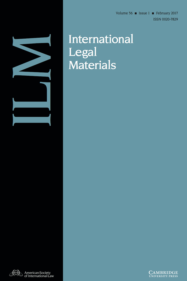 International Legal Materials